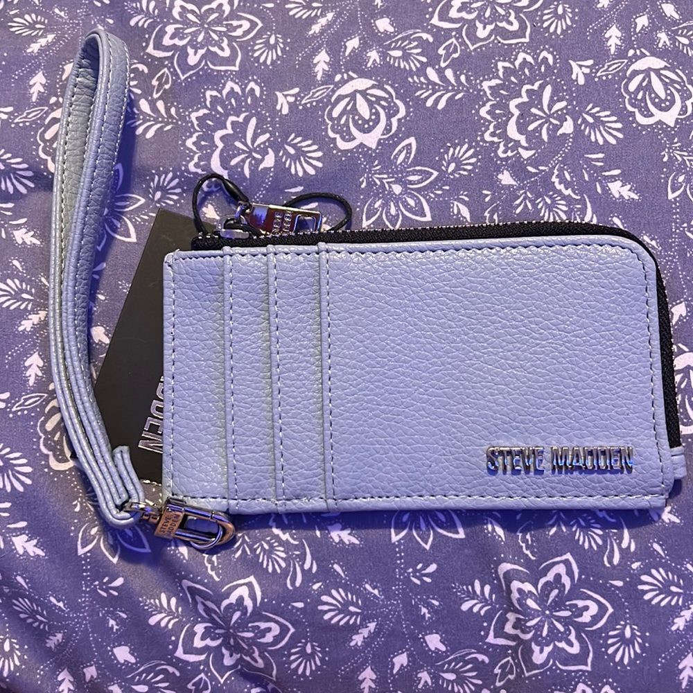Blue Steve Madden card holder